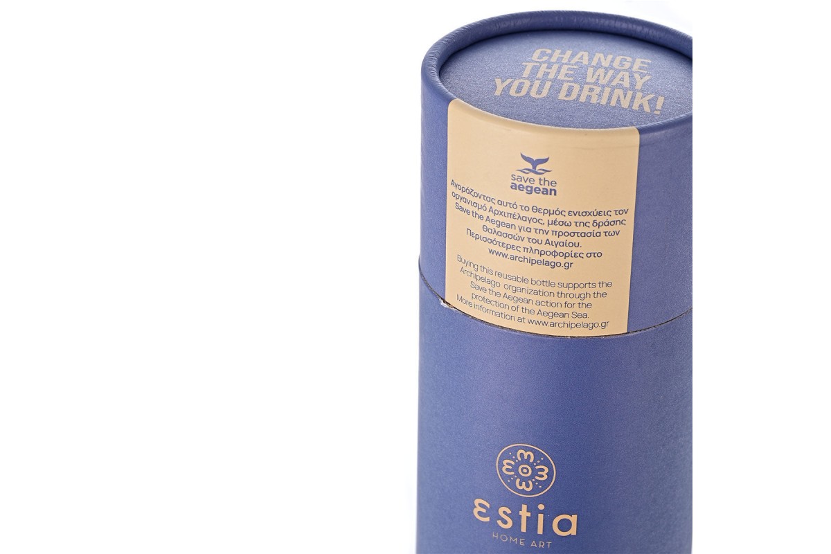 ESTIA ΘΕΡΜΟΣ TRAVEL CUP SAVE THE AEGEAN 300ml DENIM BLUE