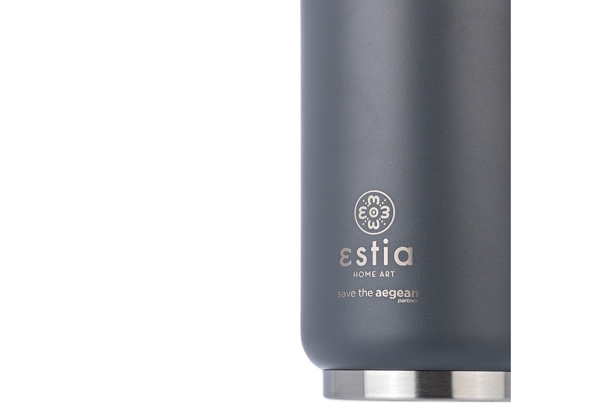 ESTIA ΘΕΡΜΟΣ TRAVEL CUP SAVE THE AEGEAN 300ml FJORD GREY