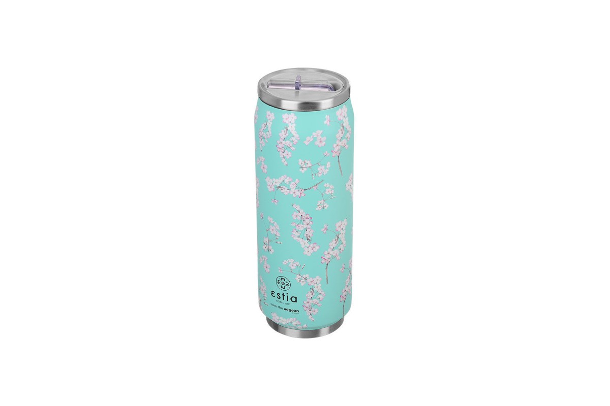 ESTIA ΘΕΡΜΟΣ TRAVEL CUP SAVE THE AEGEAN 500ml BLOSSOM GREEN