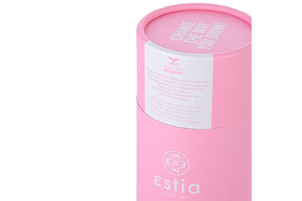 ESTIA ΘΕΡΜΟΣ TRAVEL CUP SAVE THE AEGEAN 500ml BLOSSOM ROSE