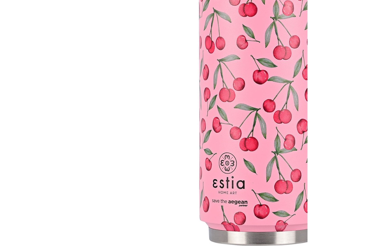 ESTIA ΘΕΡΜΟΣ TRAVEL CUP SAVE THE AEGEAN 500ml CHERRY ROSE