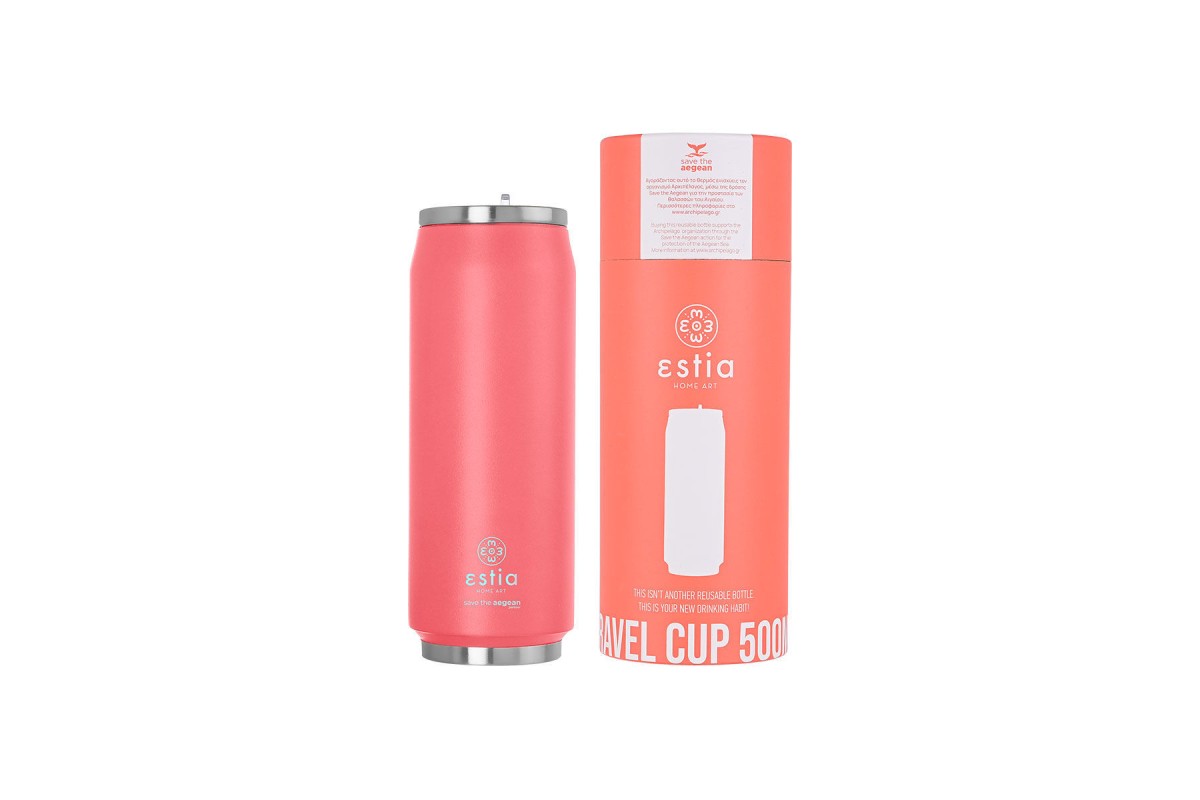 ESTIA ΘΕΡΜΟΣ TRAVEL CUP SAVE THE AEGEAN 500ml FUSION CORAL