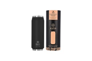 ESTIA ΘΕΡΜΟΣ TRAVEL CUP SAVE THE AEGEAN 500ml MIDNIGHT BLACK