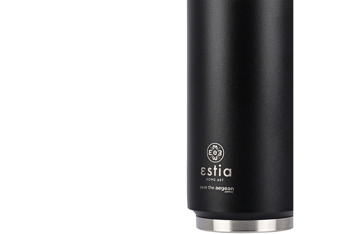 ESTIA ΘΕΡΜΟΣ TRAVEL CUP SAVE THE AEGEAN 500ml MIDNIGHT BLACK