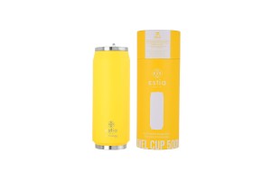 ESTIA ΘΕΡΜΟΣ TRAVEL CUP SAVE THE AEGEAN 500ml PINEAPPLE YELLOW