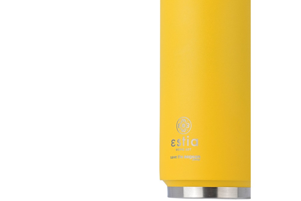 ESTIA ΘΕΡΜΟΣ TRAVEL CUP SAVE THE AEGEAN 500ml PINEAPPLE YELLOW
