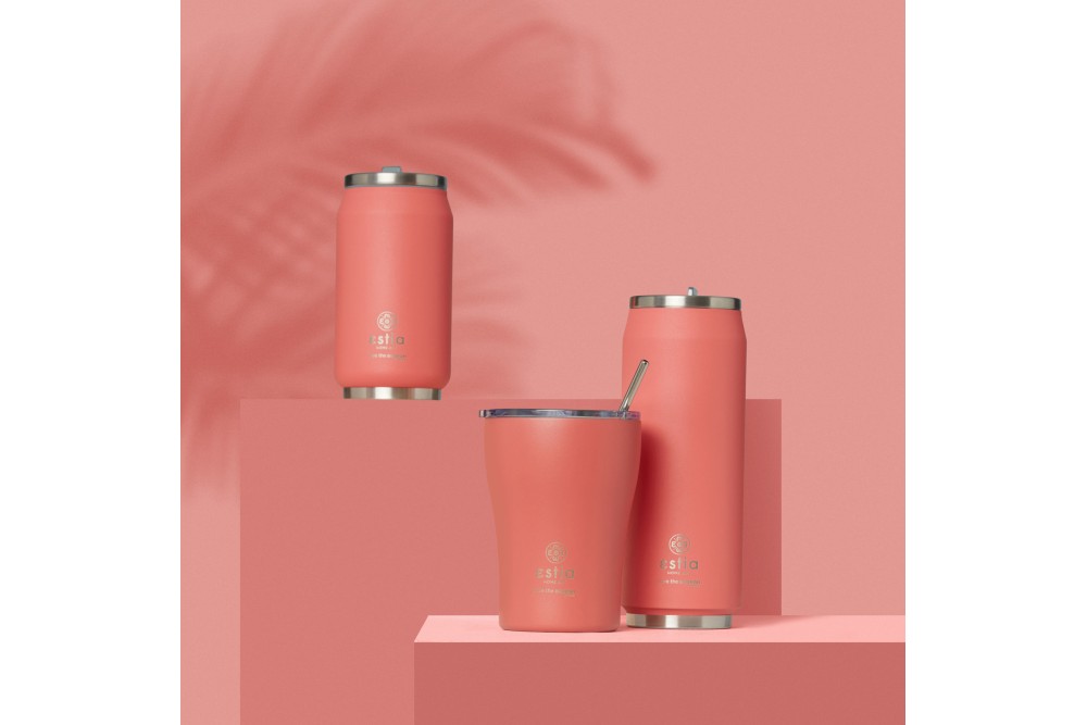 ESTIA ΘΕΡΜΟΣ COFFEE MUG SAVE THE AEGEAN 350ml FUSION CORAL