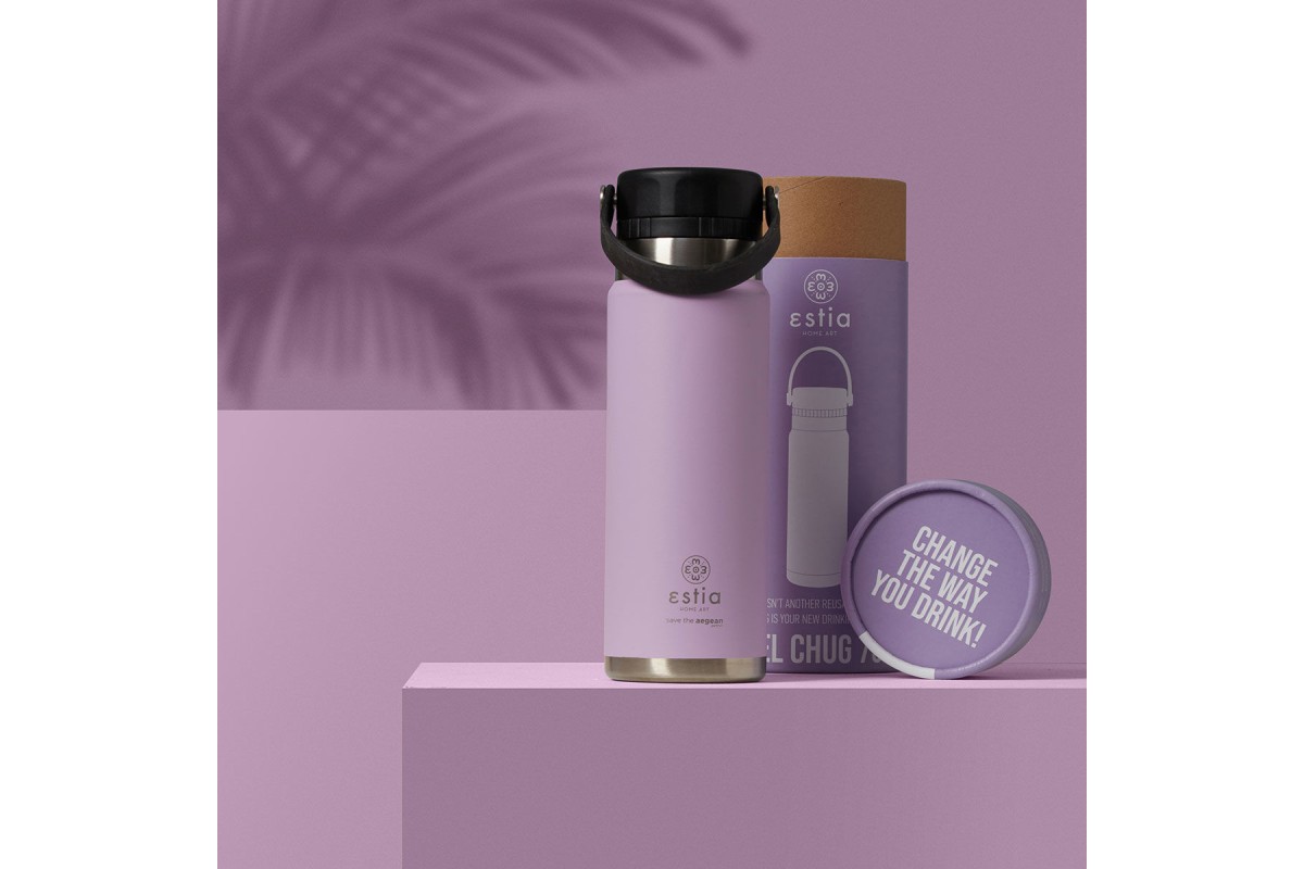 ESTIA ΘΕΡΜΟΣ TRAVEL CHUG SAVE THE AEGEAN 500ml LAVENDER PURPLE