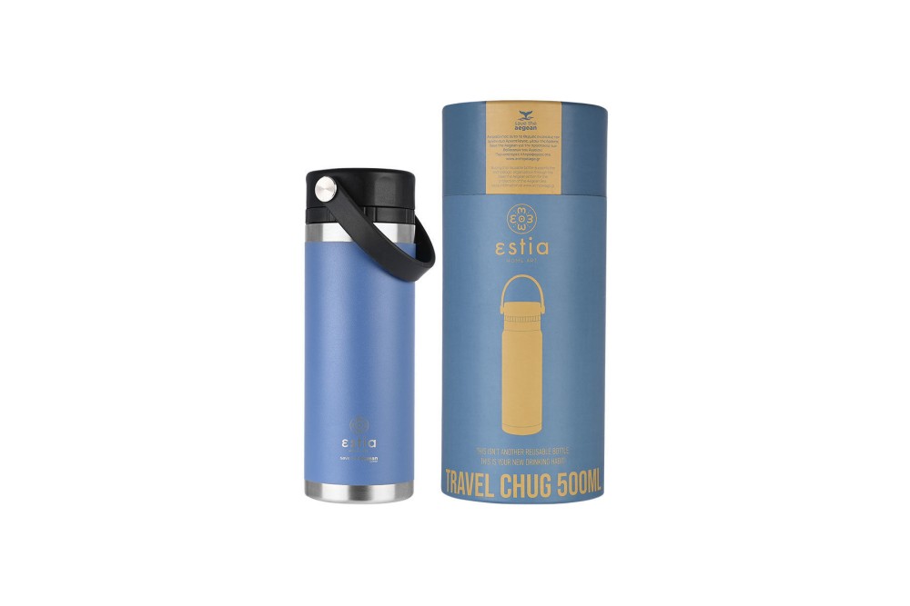 ESTIA ΘΕΡΜΟΣ TRAVEL CHUG SAVE THE AEGEAN 500ml DENIM BLUE
