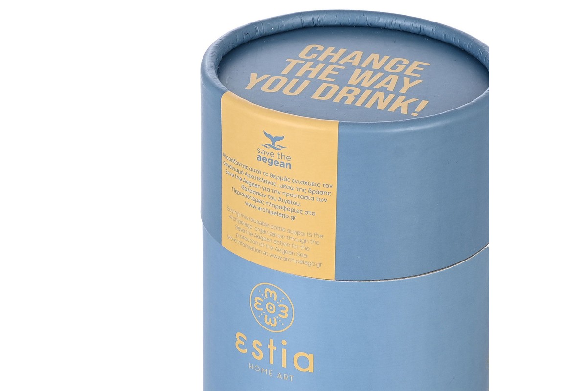 ESTIA ΘΕΡΜΟΣ TRAVEL CHUG SAVE THE AEGEAN 500ml DENIM BLUE