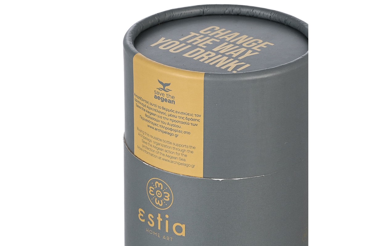 ESTIA ΘΕΡΜΟΣ TRAVEL CHUG SAVE THE AEGEAN 500ml FJORD GREY