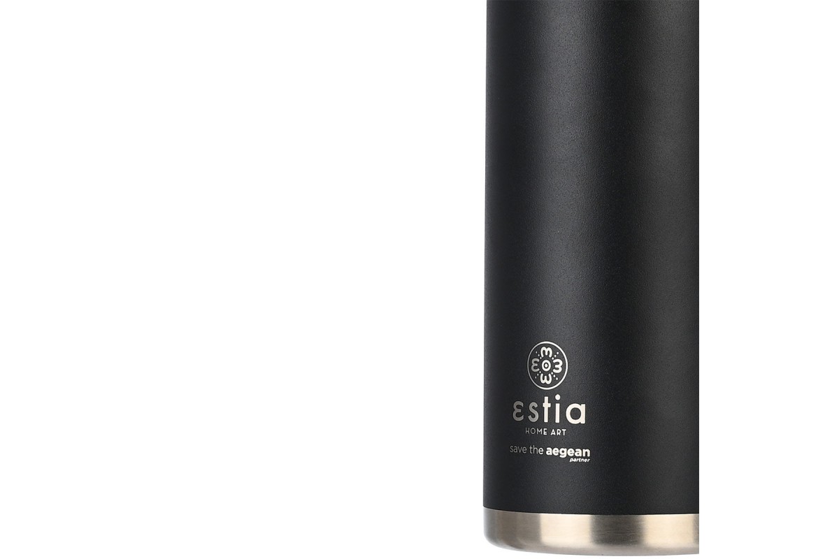 ESTIA ΘΕΡΜΟΣ TRAVEL CHUG SAVE THE AEGEAN 750ml MIDNIGHT BLACK