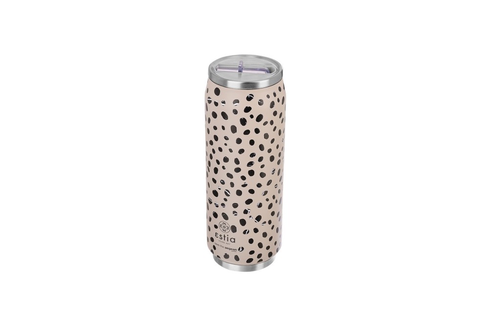 ESTIA ΘΕΡΜΟΣ TRAVEL CUP SAVE THE AEGEAN 500ml LEOPARD TAUPE