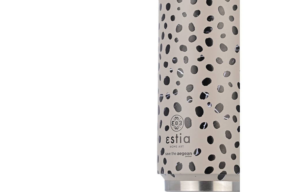 ESTIA ΘΕΡΜΟΣ TRAVEL CUP SAVE THE AEGEAN 500ml LEOPARD TAUPE