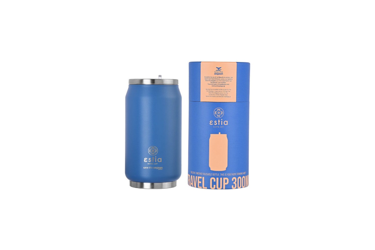 ESTIA ΘΕΡΜΟΣ TRAVEL CUP SAVE THE AEGEAN 300ml DENIM BLUE