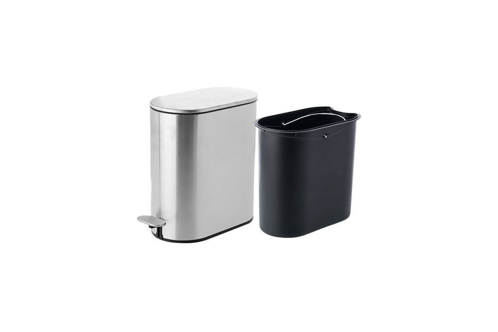 ESTIA ΧΑΡΤΟΔΟΧΕΙΟ ΜΠΑΝΙΟΥ SLIM SOFT CLOSE ΑΝΟΞΕΙΔΩΤΟ 5lt ΜΑΤ ΙΝΟΞ