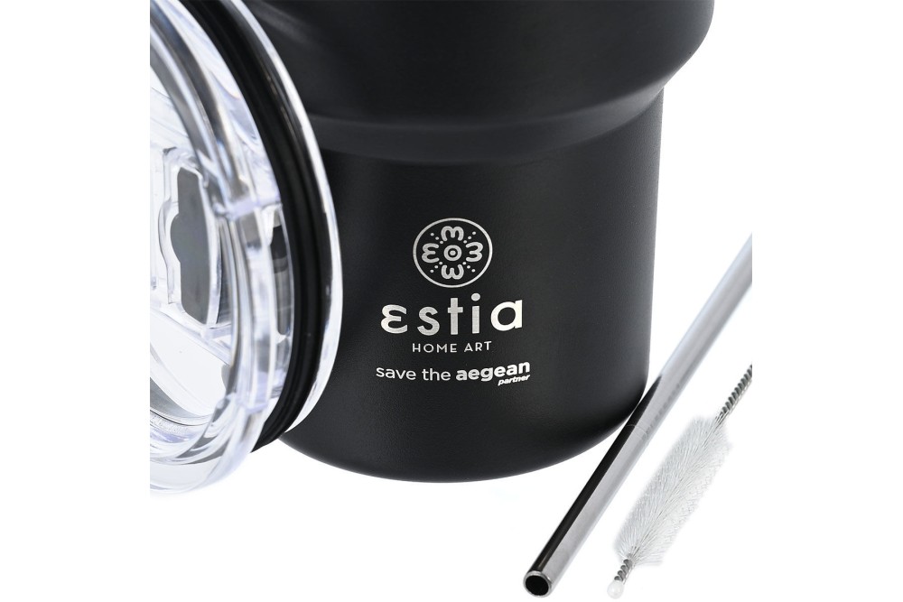 ESTIA ΘΕΡΜΟΣ MUG LITE SAVE THE AEGEAN 4000ml MIDNIGHT BLACK