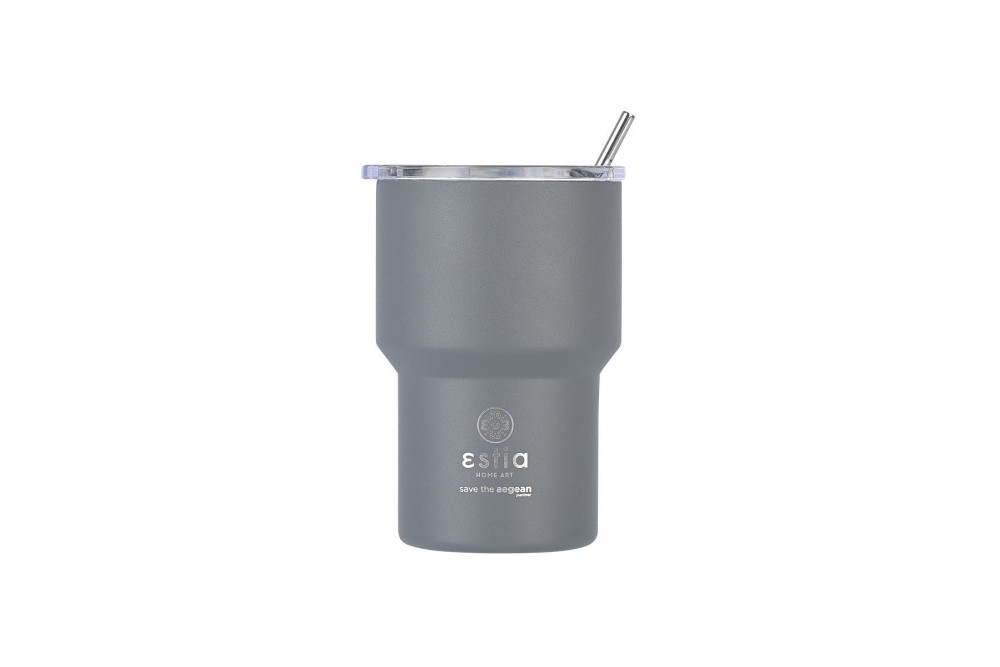 ESTIA ΘΕΡΜΟΣ MUG LITE SAVE THE AEGEAN 400ml FJORD GREY