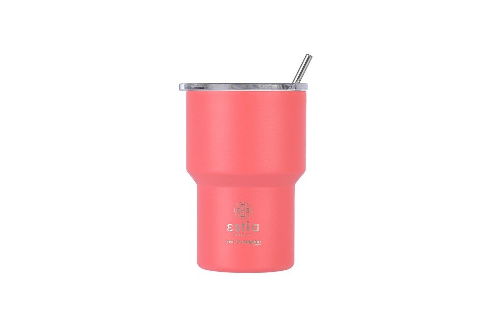 ESTIA ΘΕΡΜΟΣ MUG LITE SAVE THE AEGEAN 400ml FUSION CORAL