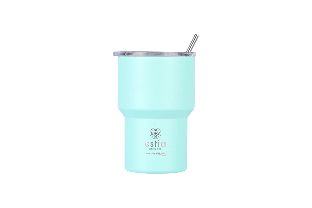 ESTIA ΘΕΡΜΟΣ MUG LITE SAVE THE AEGEAN 400ml BERMUDA GREEN