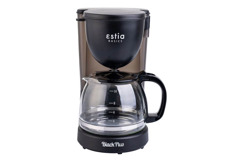 ESTIA ΚΑΦΕΤΙΕΡΑ ΦΙΛΤΡΟΥ BLACK PLUS ΠΛΑΣΤΙΚΗ 750w ΜΕ ΓΥΑΛΙΝΗ ΚΑΝΑΤΑ 1.25lt