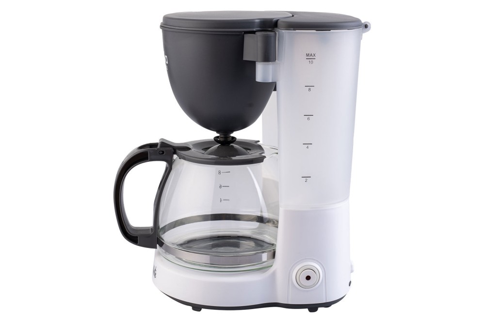 ESTIA ΚΑΦΕΤΙΕΡΑ ΦΙΛΤΡΟΥ GUSTO WHITE ΠΛΑΣΤΙΚΗ 750w ΜΕ ΓΥΑΛΙΝΗ ΚΑΝΑΤΑ 1.25lt