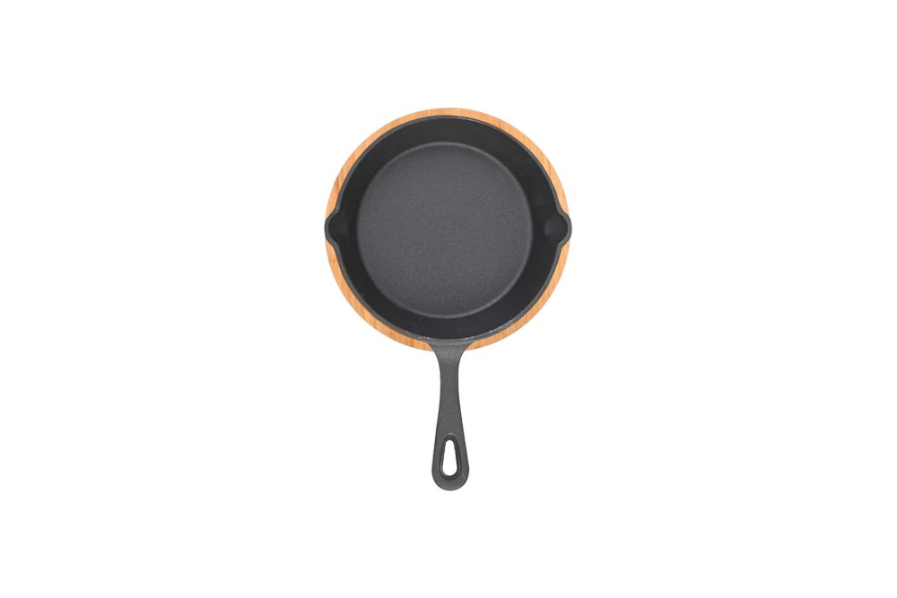 ESTIA ΤΗΓΑΝΙ ΣΕΡΒΙΡΙΣΜΑΤΟΣ IRON MANTEMENIO 10cm ΜΕ ΒΑΣΗ BAMBOO