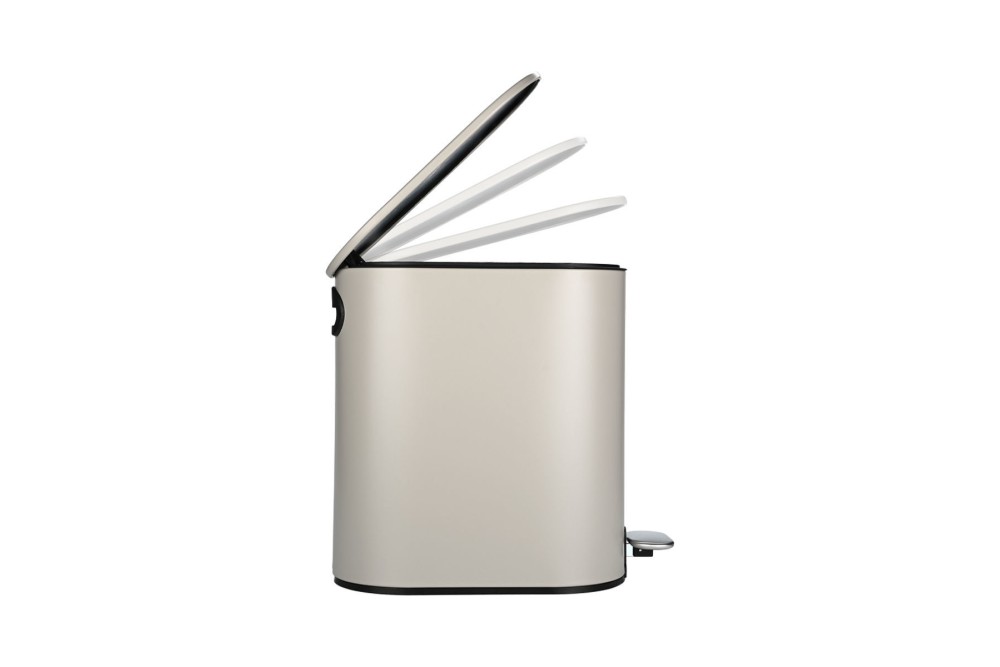 ESTIA ΧΑΡΤΟΔΟΧΕΙΟ ΜΠΑΝΙΟΥ SLIM SOFT CLOSE 5lt ΜΑΤ TAUPE