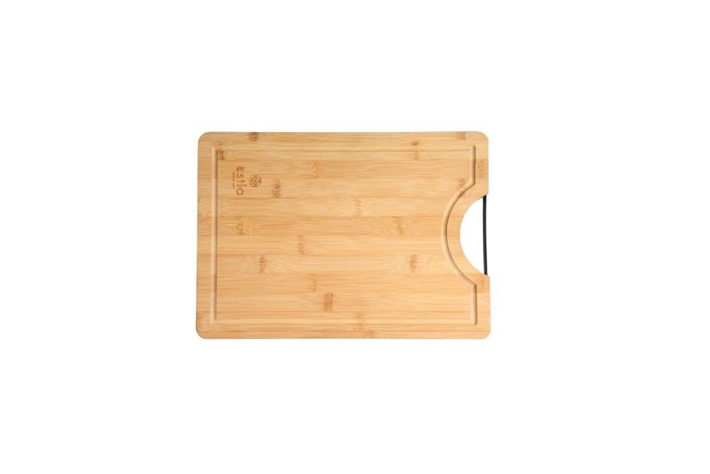 ESTIA ΕΠΙΦΑΝΕΙΑ ΚΟΠΗΣ BAMBOO ESSENTIALS 35x25cm ΜΕ ΜΕΤΑΛΛΙΚΗ ΛΑΒΗ