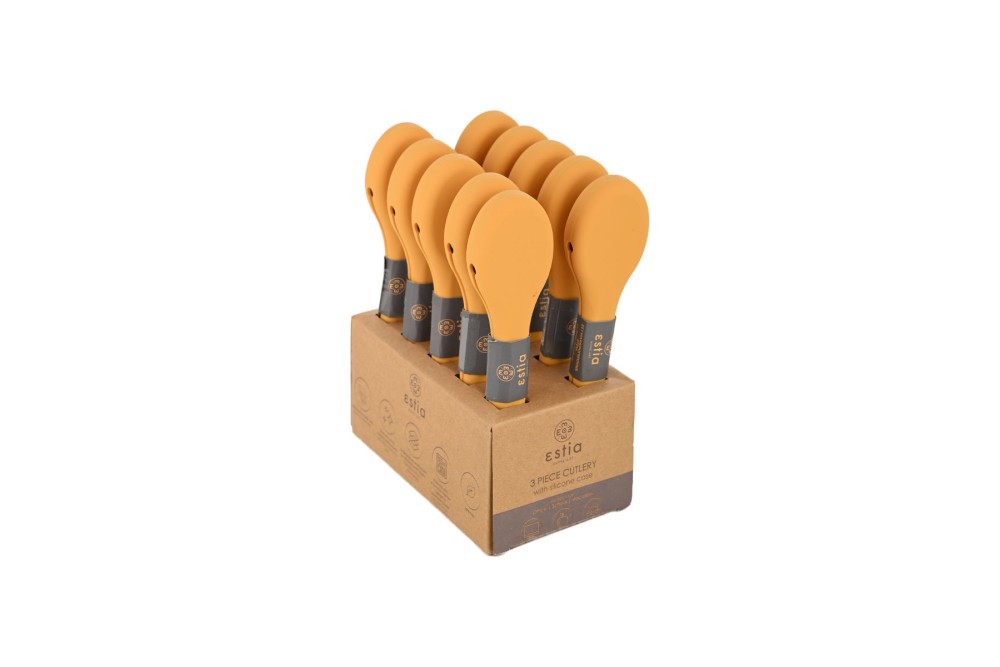 ESTIA ΜΑΧΑΙΡΟΠΙΡΟΥΝΑ ΜΕ ΘΗΚΗ ΣΙΛΙΚΟΝΗΣ ΣΕΤ 3ΤΕΜ.