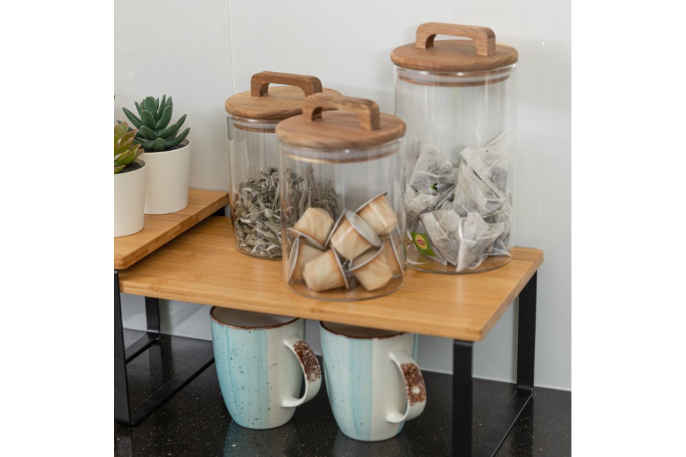 ESTIA ΔΟΧΕΙΟ ΑΠΟΘΗΚΕΥΣΗΣ ALLURE ΓΥΑΛΙΝΟ 1300ml 10x10x22cm