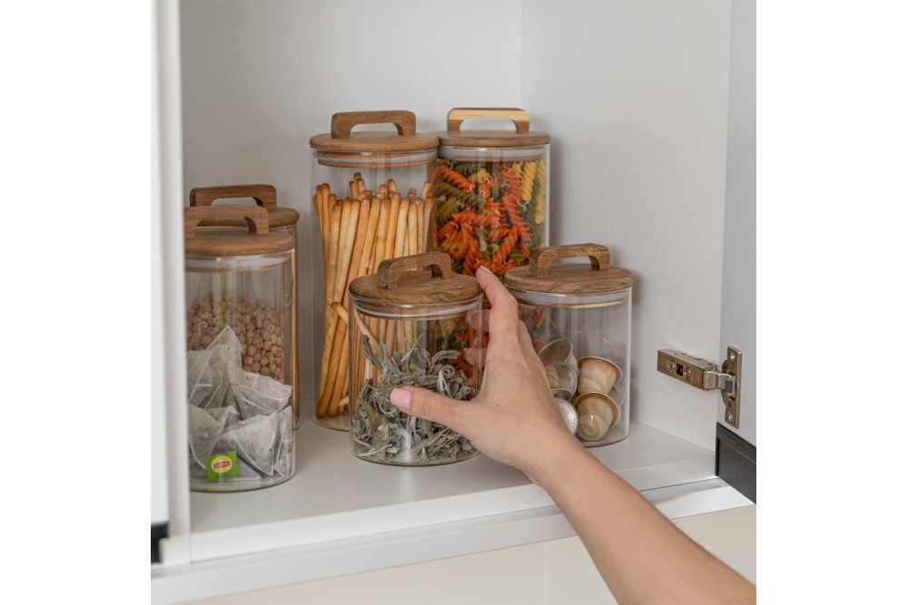 ESTIA ΔΟΧΕΙΟ ΑΠΟΘΗΚΕΥΣΗΣ ALLURE ΓΥΑΛΙΝΟ 1300ml 10x10x22cm