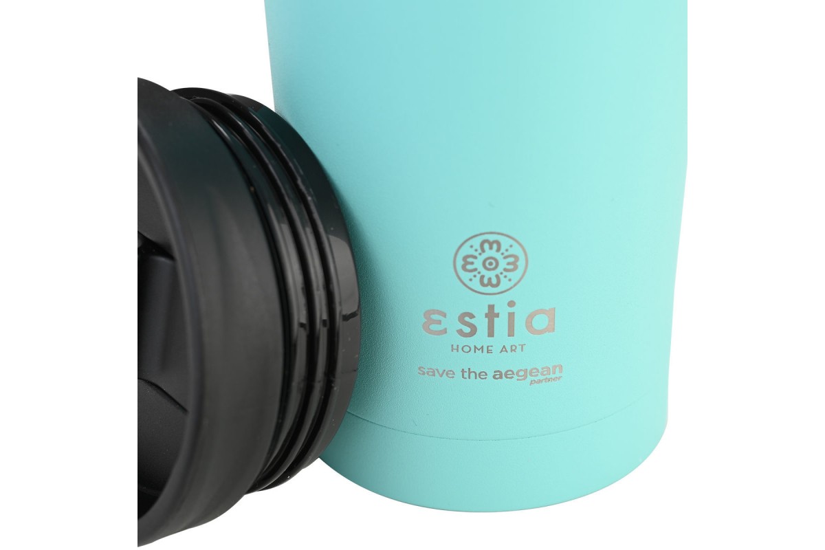 ESTIA ΘΕΡΜΟΣ TRAVEL MUG SAVE THE AEGEAN 350ml BERMUDA GREEN