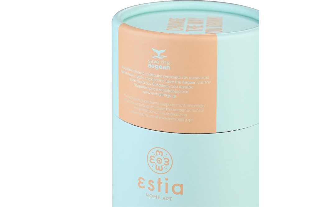 ESTIA ΘΕΡΜΟΣ TRAVEL MUG SAVE THE AEGEAN 350ml BERMUDA GREEN