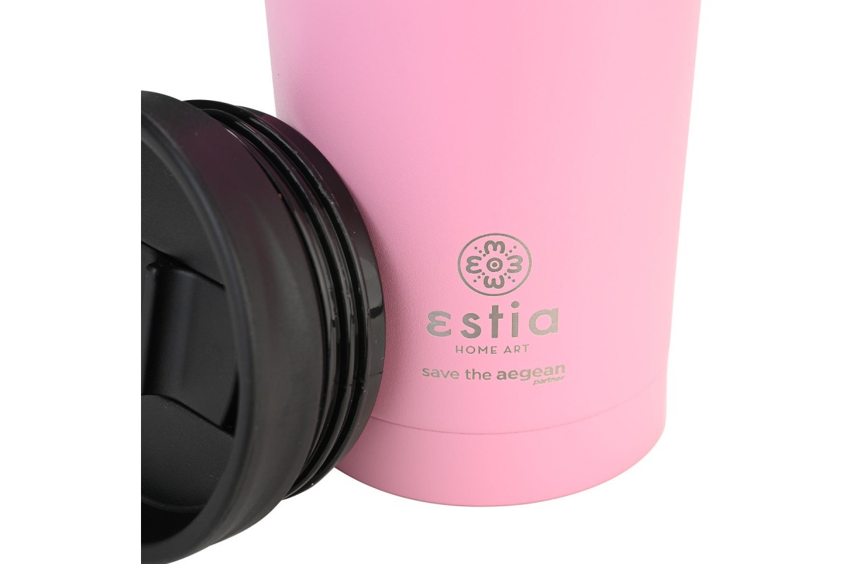 ESTIA ΘΕΡΜΟΣ TRAVEL MUG SAVE THE AEGEAN 350ml BLOSSOM ROSE