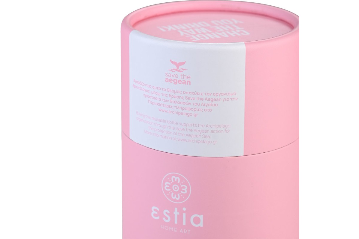 ESTIA ΘΕΡΜΟΣ TRAVEL MUG SAVE THE AEGEAN 350ml BLOSSOM ROSE