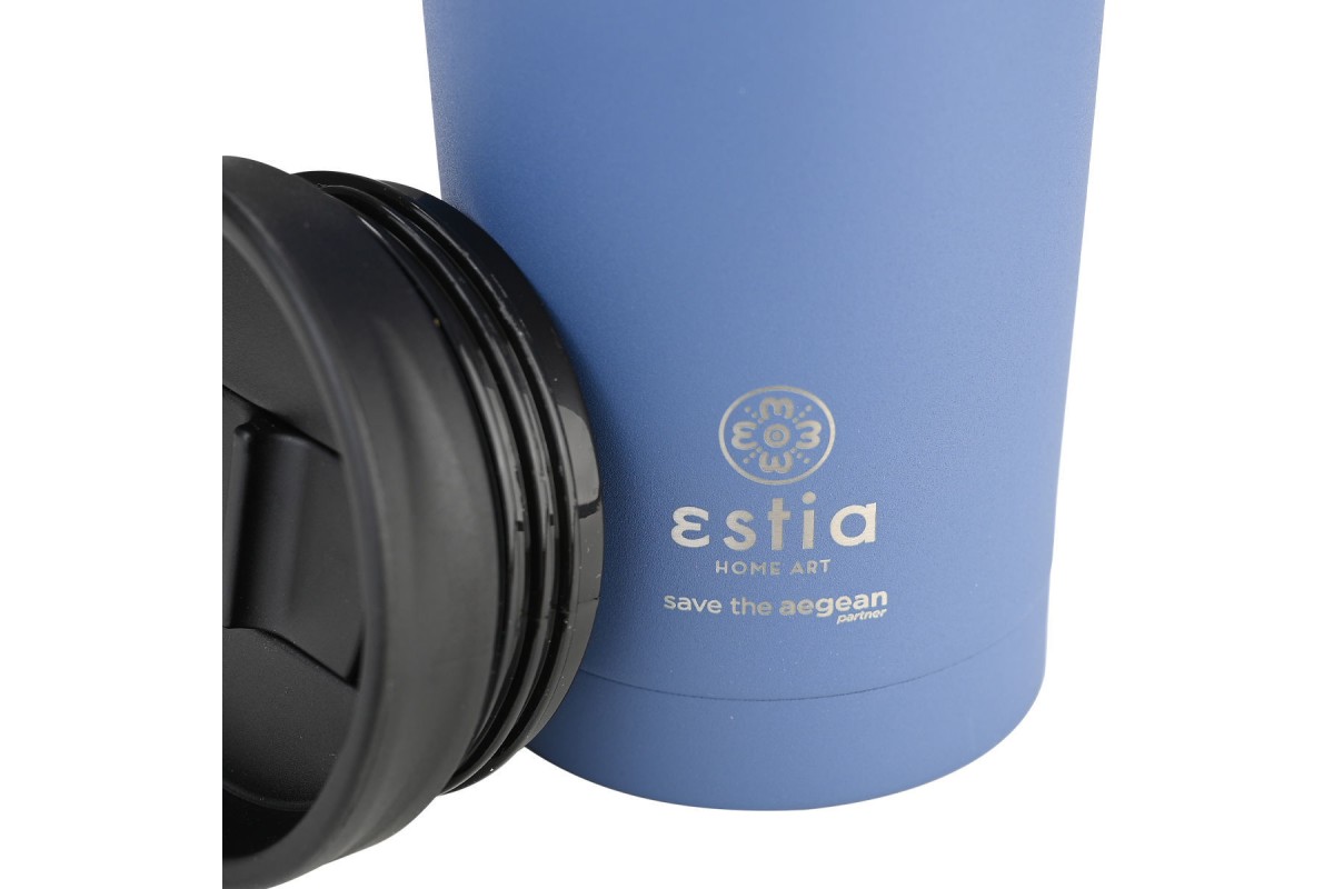 ESTIA ΘΕΡΜΟΣ TRAVEL MUG SAVE THE AEGEAN 350ml DENIM BLUE