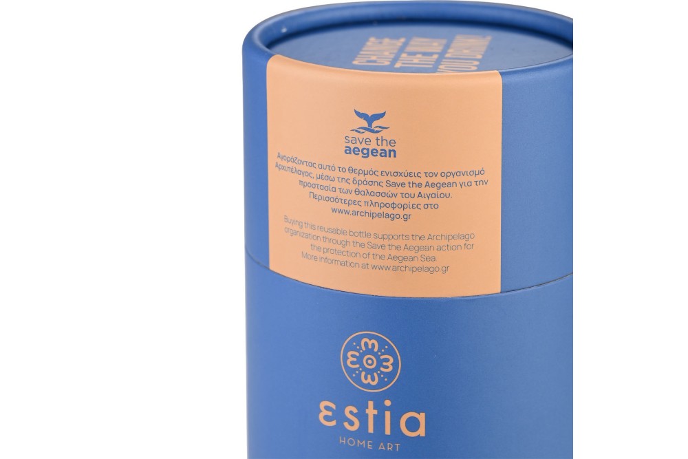 ESTIA ΘΕΡΜΟΣ TRAVEL MUG SAVE THE AEGEAN 350ml DENIM BLUE