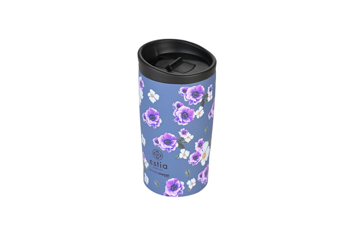 ESTIA ΘΕΡΜΟΣ TRAVEL MUG SAVE THE AEGEAN 350ml GARDEN BLUE