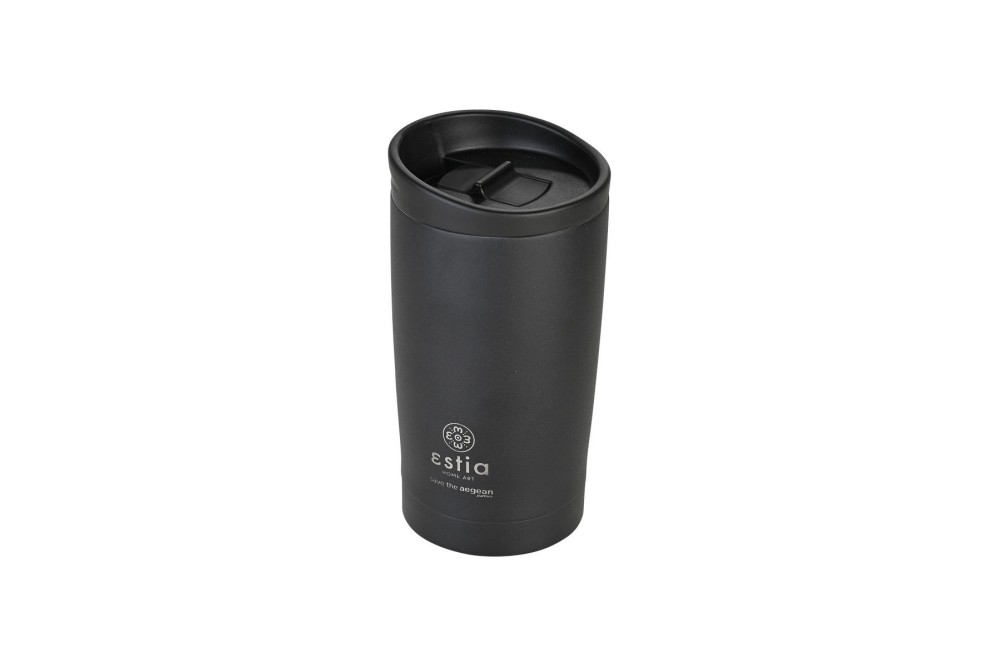 ESTIA ΘΕΡΜΟΣ TRAVEL MUG SAVE THE AEGEAN 350ml MIDNIGHT BLACK