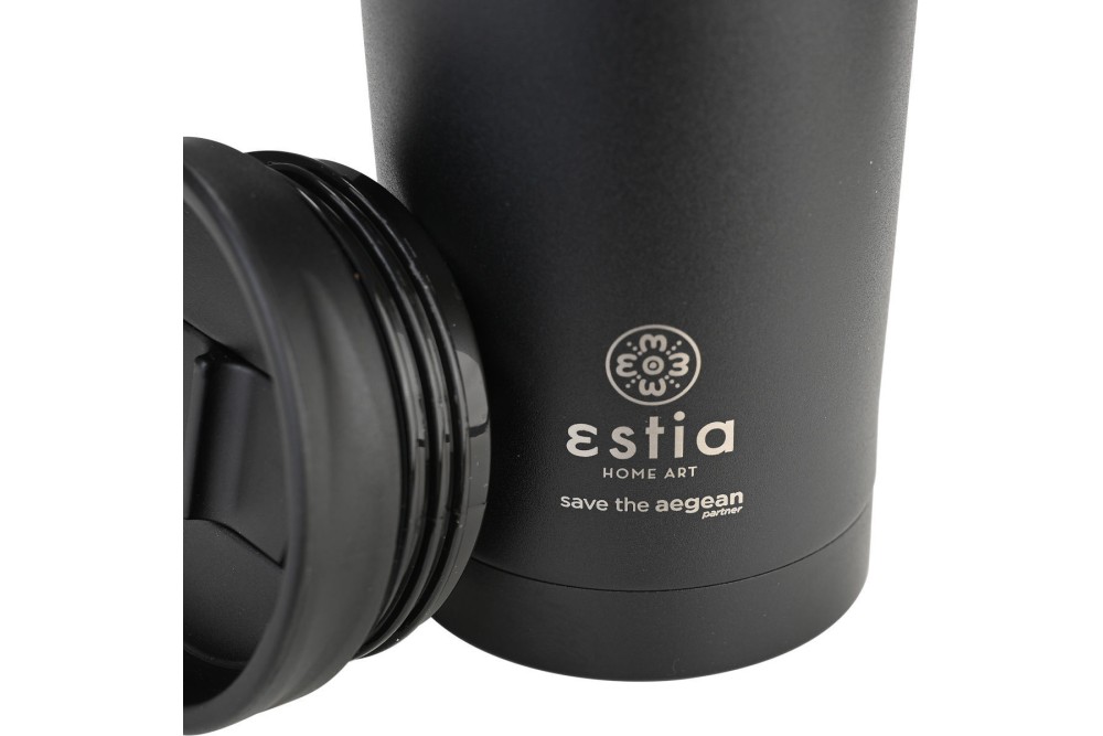 ESTIA ΘΕΡΜΟΣ TRAVEL MUG SAVE THE AEGEAN 500ml MIDNIGHT BLACK