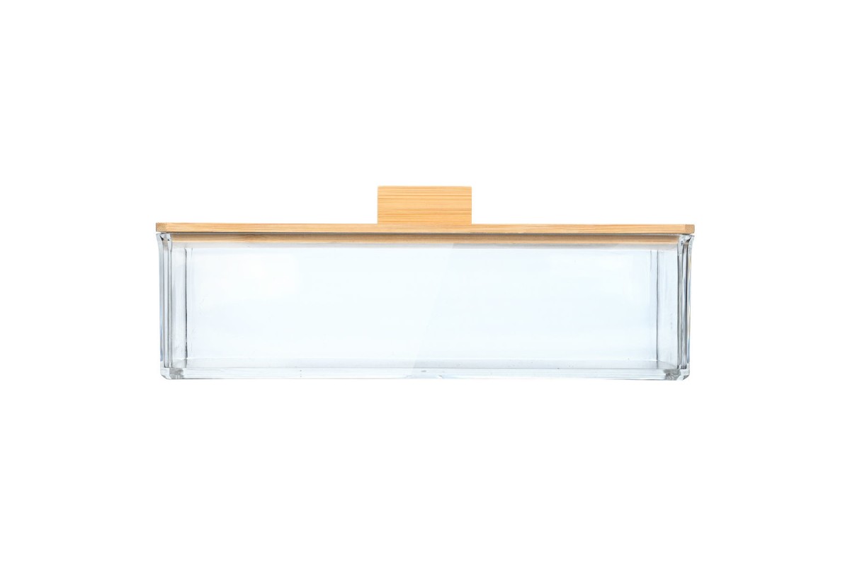 ESTIA ΚΟΥΤΙ ΑΠΟΘΗΚΕΥΣΗΣ & ΟΡΓΑΝΩΣΗΣ BAMBOO ESSENTIALS ΟΡΘΟΓΩΝΙΟ 23.3x9.4x8.8cm ΜΕ ΚΑΠΑΚΙ