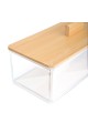 ESTIA ΚΟΥΤΙ ΑΠΟΘΗΚΕΥΣΗΣ & ΟΡΓΑΝΩΣΗΣ BAMBOO ESSENTIALS ΟΡΘΟΓΩΝΙΟ 23.3x9.4x8.8cm ΜΕ ΚΑΠΑΚΙ