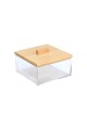ESTIA ΚΟΥΤΙ ΑΠΟΘΗΚΕΥΣΗΣ & ΟΡΓΑΝΩΣΗΣ BAMBOO ESSENTIALS ΤΕΤΡΑΓΩΝΟ  9x9x6cm ΜΕ ΚΑΠΑΚΙ