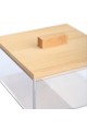 ESTIA ΚΟΥΤΙ ΑΠΟΘΗΚΕΥΣΗΣ & ΟΡΓΑΝΩΣΗΣ BAMBOO ESSENTIALS ΤΕΤΡΑΓΩΝΟ  9x9x6cm ΜΕ ΚΑΠΑΚΙ