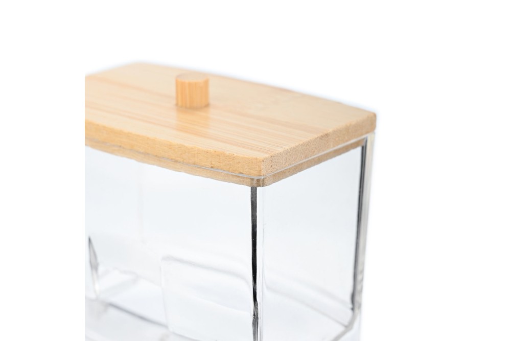 ESTIA ΚΟΥΤΙ ΑΠΟΘΗΚΕΥΣΗΣ & ΟΡΓΑΝΩΣΗΣ BAMBOO ESSENTIALS ΓΙΑ ΜΠΑΤΟΝΕΤΕΣ 9x7.5x7 ΜΕ ΚΑΠΑΚΙ