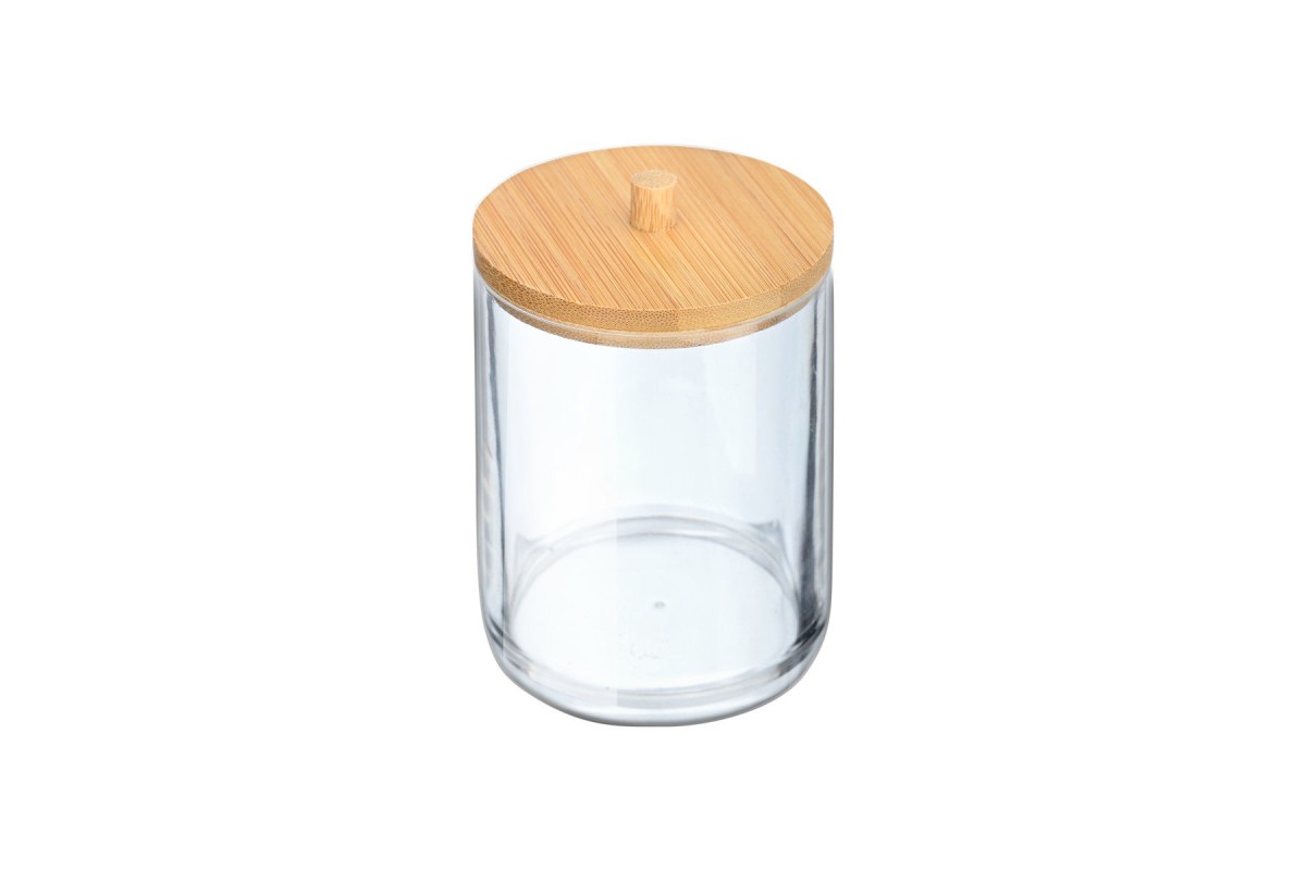 ESTIA ΚΟΥΤΙ ΑΠΟΘΗΚΕΥΣΗΣ & ΟΡΓΑΝΩΣΗΣ BAMBOO ESSENTIALS ΓΙΑ ΔΙΣΚΟΥΣ ΝΤΕΜΑΚΙΓΙΑΖ 7x7x12cm ΜΕ ΚΑΠΑΚΙ