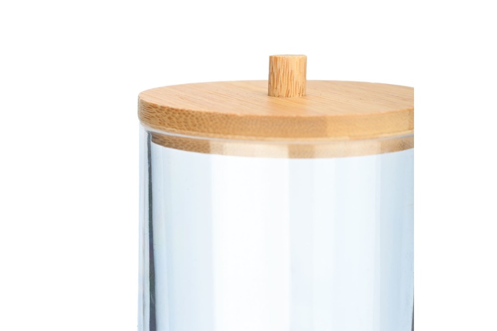 ESTIA ΚΟΥΤΙ ΑΠΟΘΗΚΕΥΣΗΣ & ΟΡΓΑΝΩΣΗΣ BAMBOO ESSENTIALS ΓΙΑ ΔΙΣΚΟΥΣ ΝΤΕΜΑΚΙΓΙΑΖ 7x7x12cm ΜΕ ΚΑΠΑΚΙ