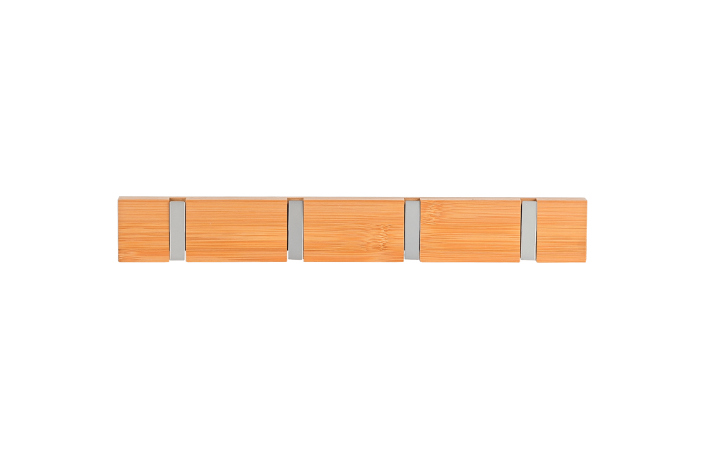 ESTIA ΚΡΕΜΑΣΤΡΑ ΤΟΙΧΟΥ ΞΥΛΙΝΗ 40x5.5x1.8cm 4 ΘΕΣΕΩΝ ΜΕ ΑΝΑΔΙΠΛΟΥΜΕΝΟΥΣ ΓΑΝΤΖΟΥΣ