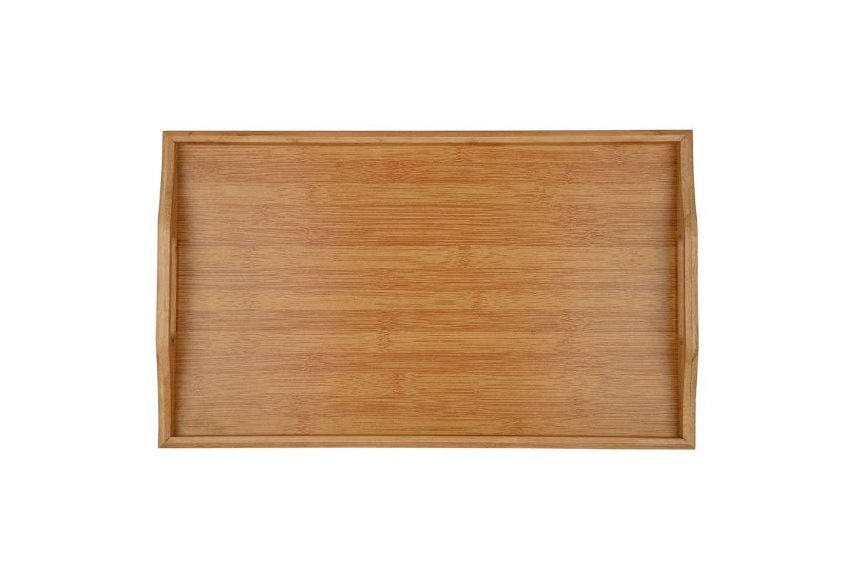 ESTIA ΔΙΣΚΟΣ ΣΕΡΒΙΡΙΣΜΑΤΟΣ BAMBOO ESSENTIALS 50x30x21cm ΜΕ ΑΝΑΔΙΠΛΟΥΜΕΝΑ ΠΟΔΙΑ